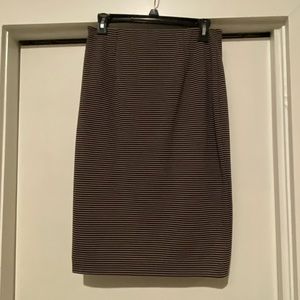 Striped pencil skirt